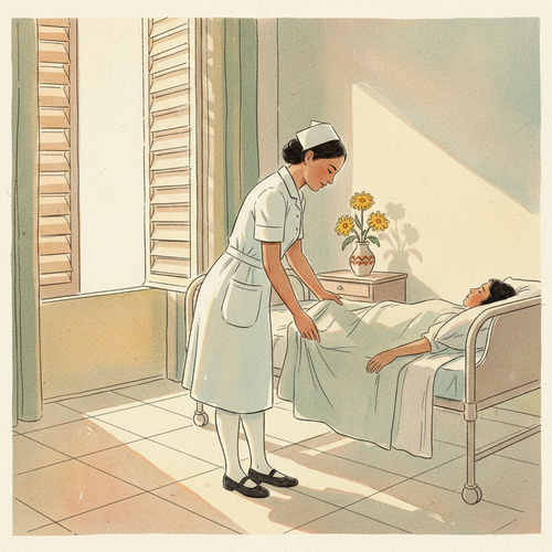 Ilustración de la efeméride: Día Internacional de la Enfermería