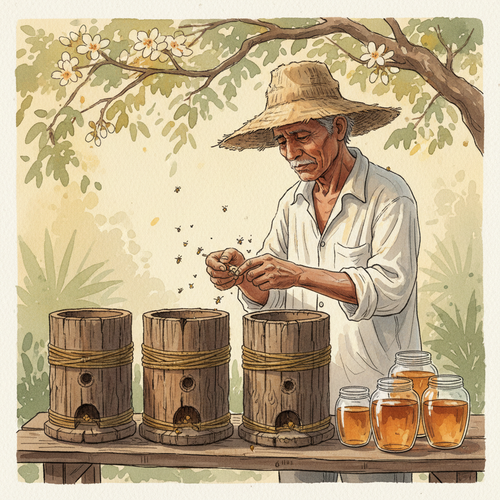 Ilustración de la efeméride: Día Mundial de las Abejas