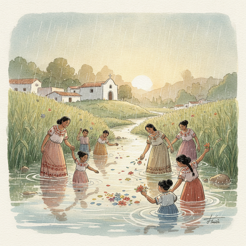 Ilustración de la efeméride: Día de San Juan: agua, lluvia y renovación de los campos