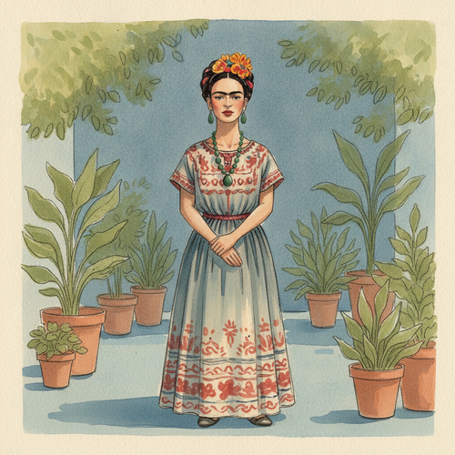 Ilustración de la efeméride: Nace Frida Kahlo, la pintora más entrañable de México