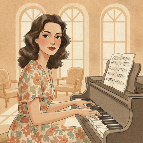 Ilustración de la efeméride: Nace Consuelo Velázquez, compositora de 'Bésame Mucho'