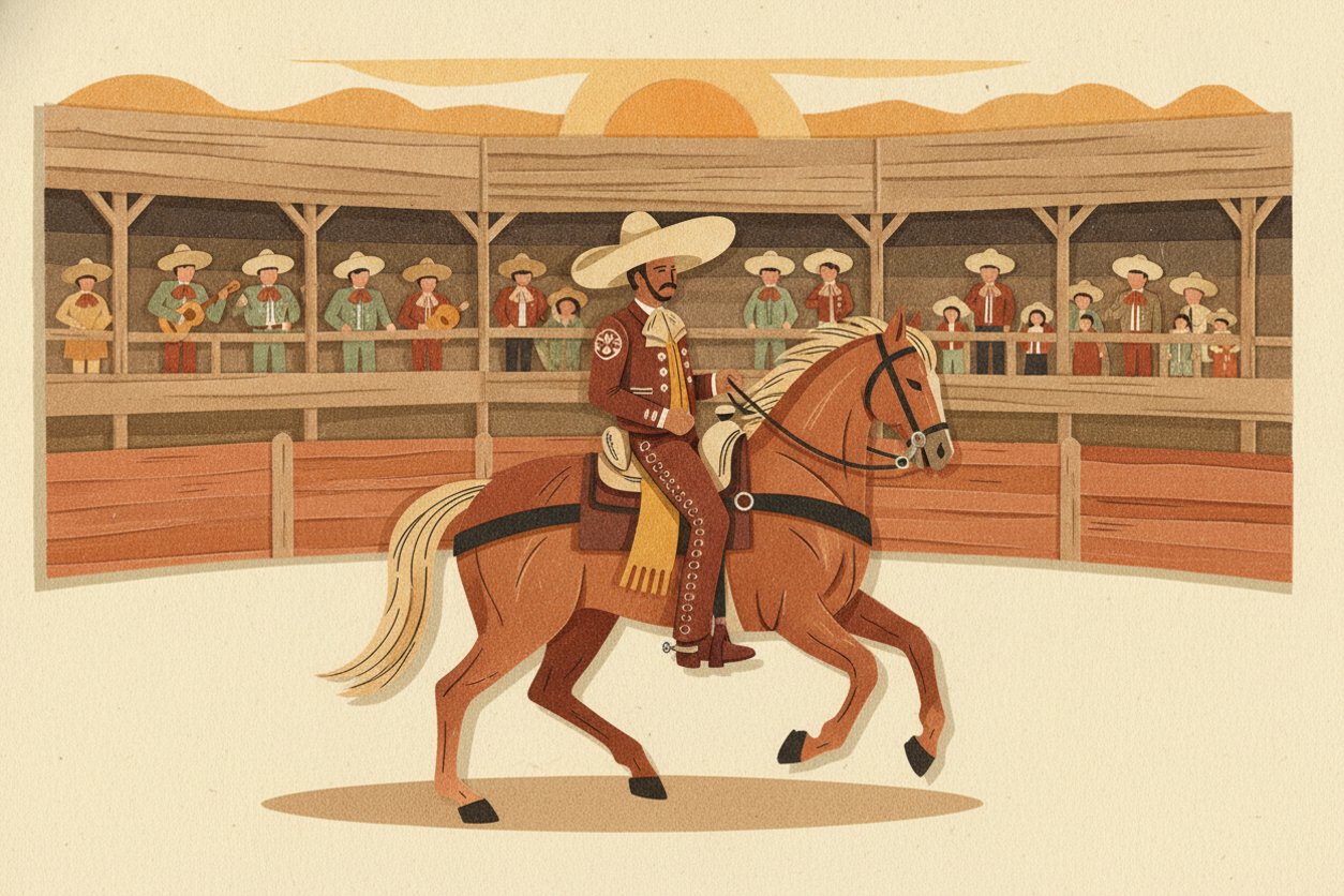 Ilustración de la efeméride: Día Nacional del Charro en México