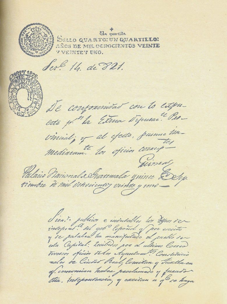 Foto histórica: Centroamérica proclama su independencia de España